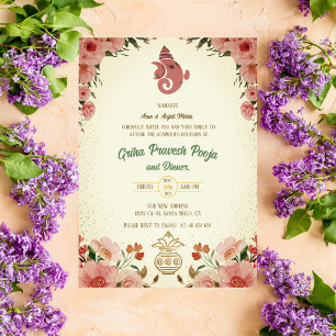 Invitación La casa hindú que calienta a Griha Pravesh