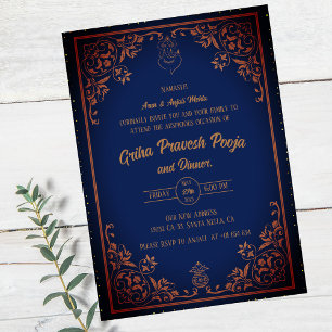Invitación La casa hindú que calienta a Griha Pravesh