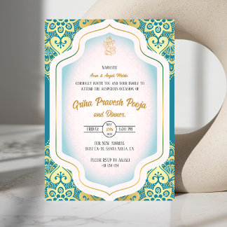 Invitación La casa hindú que calienta a Griha Pravesh