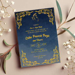Invitación La casa hindú que calienta a Griha Pravesh