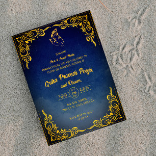 Invitación La casa hindú que calienta a Griha Pravesh