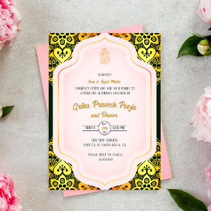 Invitación La casa hindú que calienta a Griha Pravesh