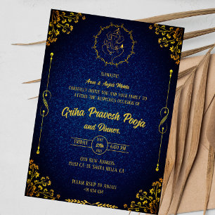 Invitación La casa hindú que calienta a Griha Pravesh