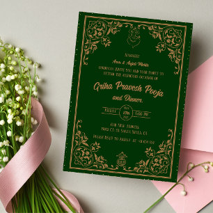 Invitación La casa hindú que calienta a Griha Pravesh