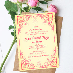 Invitación La casa hindú que calienta a Griha Pravesh