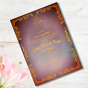 Invitación La casa hindú que calienta a Griha Pravesh