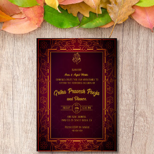 Invitación La casa hindú que calienta a Griha Pravesh