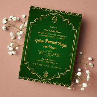 Invitación La casa hindú que calienta a Griha Pravesh