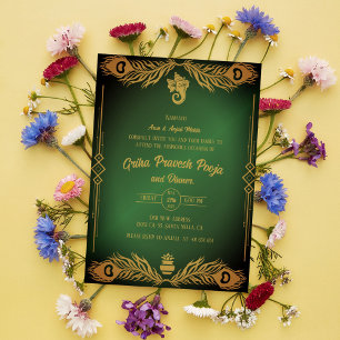 Invitación La casa hindú que calienta a Griha Pravesh