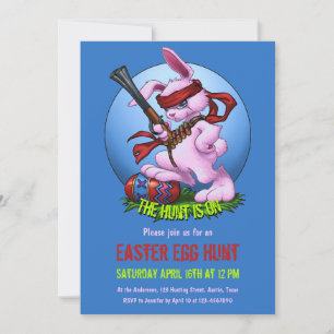 Invitación La caza de huevos de Pascua está en la divertida b