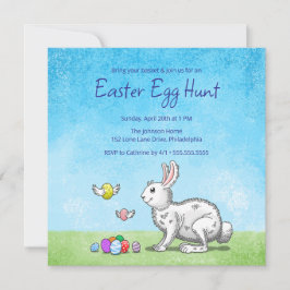 Invitación La caza de huevos del conejo de Pascua