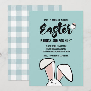 Invitación La caza del huevo del brunch de Pascua de los