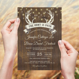 Invitación "La caza ha terminado" Rústica Boda de la luz de l