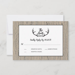 Invitación "La caza ha terminado" Rústica Boda en Barnwood RS