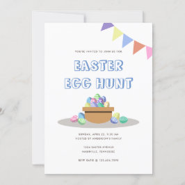 Invitación La caza moderna de huevos de Pascua de Fiesta