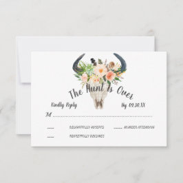 Invitación La caza rústica de boho floral antiatélicos termin