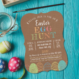 Invitación La caza rústica de huevos de Kraft Easter
