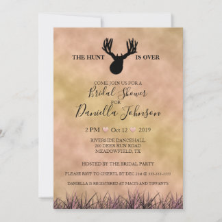 Invitación La caza terminó con la ducha de Bodas