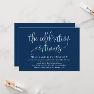 Invitación La Celebración Continúa, Fiesta de Boda Fugaz