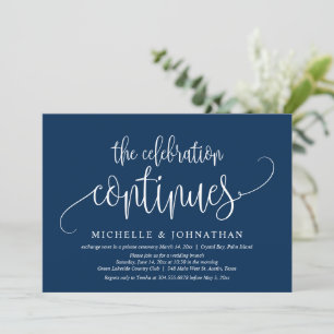 Invitación La Celebración Continúa, Fiesta de Boda Fugaz