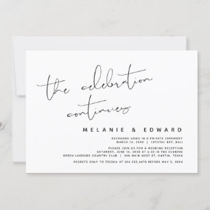 Invitación La Celebración Continúa, Huida de Boda
