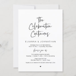 Invitación La celebración continúa, Negro, Huida de novios