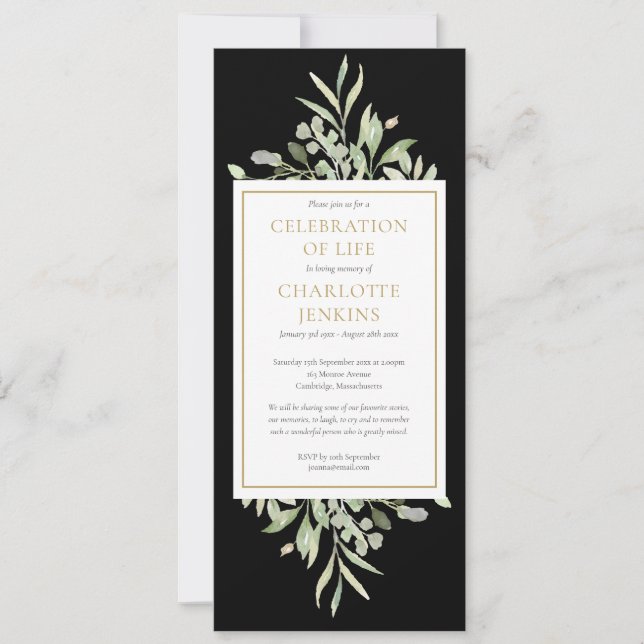 Invitación La celebración de la vegetación del Servicio de Fu (Anverso)