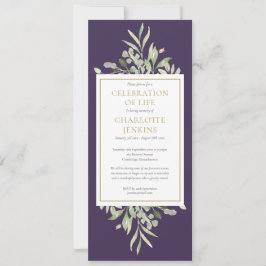 Invitación La celebración de la vegetación del servicio de fu