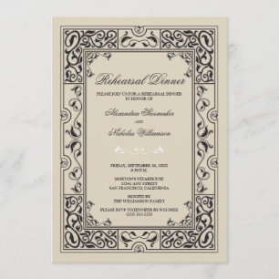 Invitación La cena clásica del ensayo de la ilustración