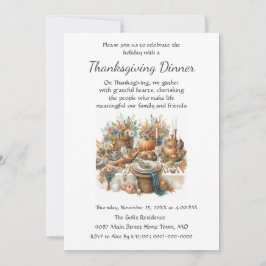 Invitación La cena de gracias de los amigos de la familia Boh