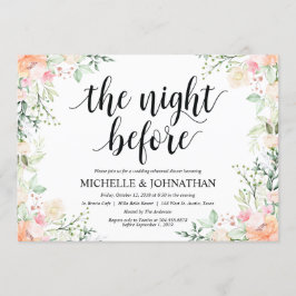 Invitación La cena del ensayo de la boda de la elegancia del