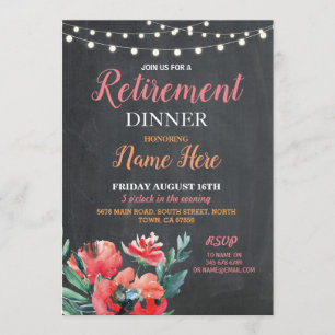 Invitación La cena del retiro invita a las mujeres del fiesta