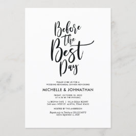 Invitación La cena elegante perfecta del ensayo de la boda