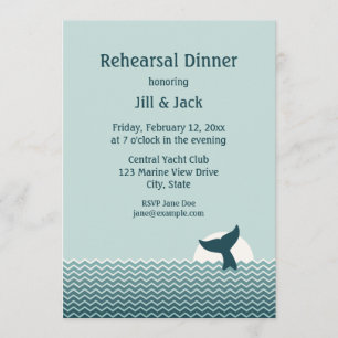 Invitación La cena náutica del ensayo de la cola de la