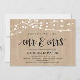 Invitación La cena rústica del ensayo de las luces de la