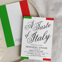 La cena temática italiana del ensayo de la cena el