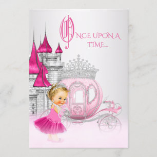 Invitación La cenicienta de una vez el cumpleaños de la princ