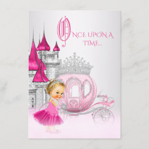 Invitación La cenicienta de una vez el cumpleaños de la princ