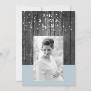 Invitación La cerca de madera ilumina Baby Shower por correo 