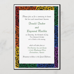 Invitación La ceremonia de compromiso del Personalizado del O