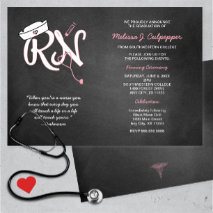 Invitación La ceremonia de graduación de enfermeras invitan