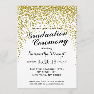 Invitación La ceremonia de graduación del confeti del