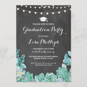 Invitación La charla del partido de graduación suculenta la i