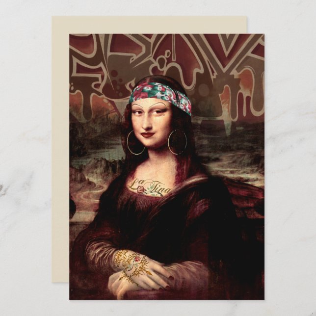 Invitación La Chola Mona Lisa (Anverso / Reverso)