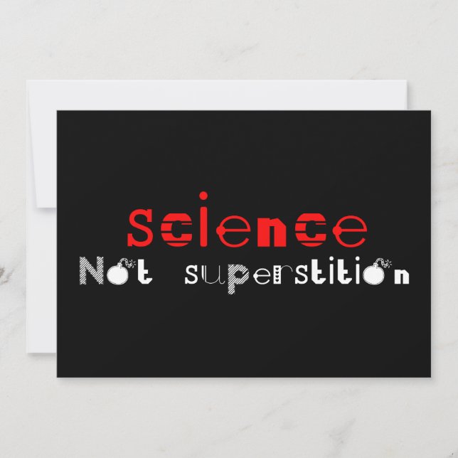 Invitación La ciencia no la superstición (Anverso)