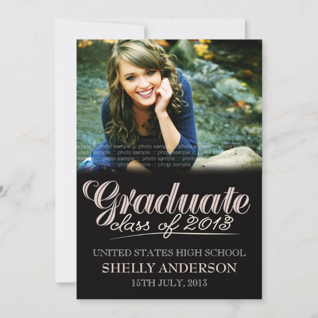 Invitación La clase graduada de la tipografía moderna 2013 (Anverso)