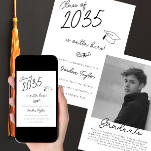 Invitación La clase mínima de graduación fotográfica de está 