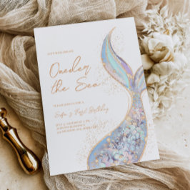 Invitación La cola de la sirena abre el cumpleaños del mar