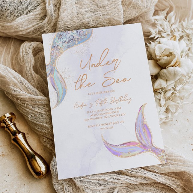 Invitación La cola de la sirena bajo el mar (Subido por el creador)