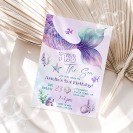 Invitación La cola de la sirena dos fiestas del segundo cumpl